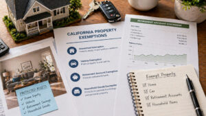 California bankruptcy exemptions protecting home car and retirement assets