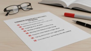 Avoid these mistakes for succesful bankruptcy case