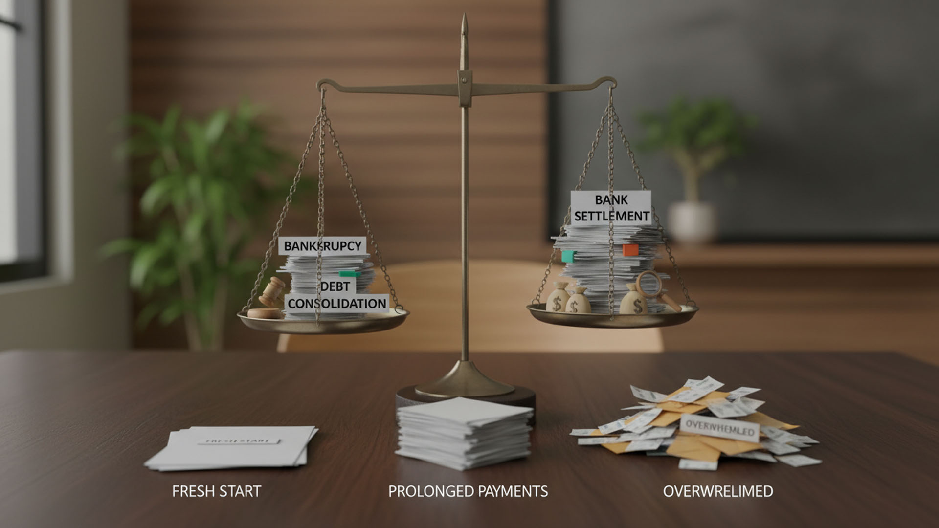 Comparison of bankruptcy debt settlement and consolidation options