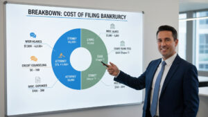 bankruptcy filing cost breakdown, California court fees, attorney fees 2026