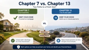 Chapter 7 vs Chapter 13 bankruptcy comparison for San Diego homeowners who want to keep their house