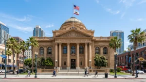 Jacob Weinberger United States Courthouse in San Diego where bankruptcy cases are filed.